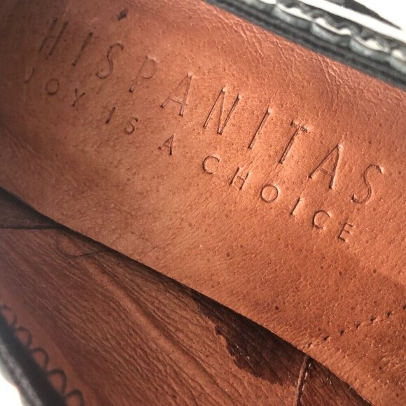 HISPANITAS black patent leather pump shoes, 3.5" sturdy high heels EU 39 US 8.5 - Picture 13 of 16